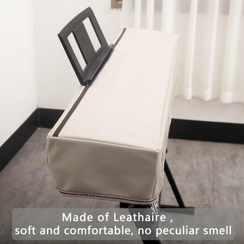 mooson Keyboard Piano Cover Digital Piano Dust Covers Luxury Soft and Premium Surface Thickening Electronic Organ Covering Keyboard Update Encasement (White) - Image 5
